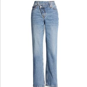 Topshop wrap/criscross/crossover straight jeans